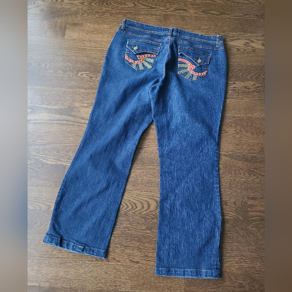 SOUTHPOLE Women's Blue Jeans embellished pockets sz.18 - Picture 1 of 10